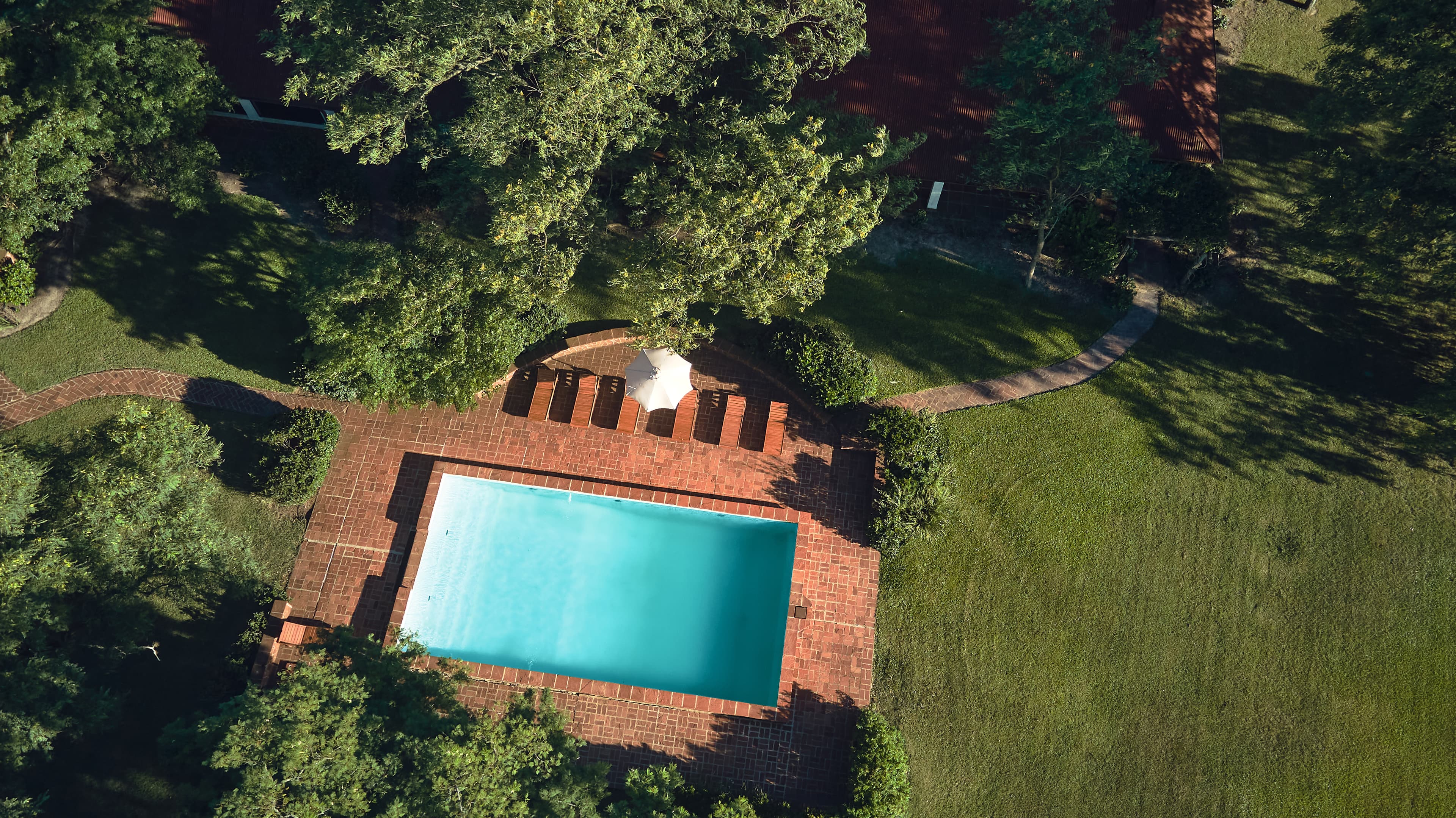Aerial view of the pool at Rincón del Socorro